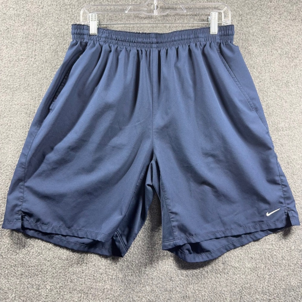 Nike Shorts Mens Extra Large Fit Dry Athletic Running Training Zip Pocket Navy